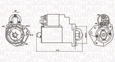 Стартер VW POLO 1,0/1,4 MAGNETI MARELLI MQS880