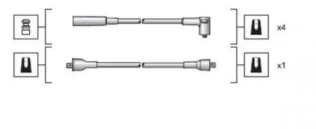 Дроти запалення, набір MAGNETI MARELLI MSK1023