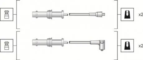 Проволока зажигания, набор MAGNETI MARELLI MSK1152
