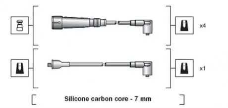 Проволока зажигания, набор MAGNETI MARELLI MSK1155