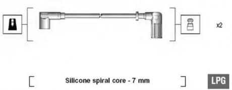 Проволока зажигания, набор MAGNETI MARELLI MSK606