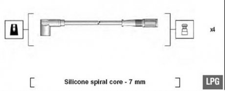 Проволока зажигания, набор MAGNETI MARELLI MSK616