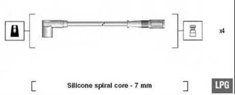 Дроти запалення, набір MAGNETI MARELLI MSK616