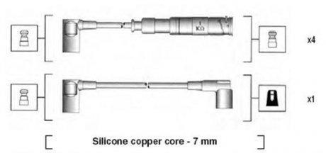 Набір проводів MAGNETI MARELLI MSK651