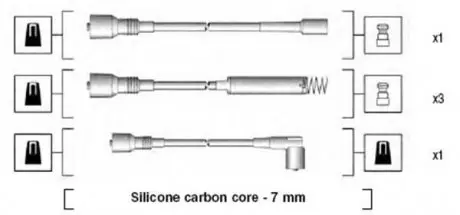 Проволока зажигания, набор MAGNETI MARELLI MSK680