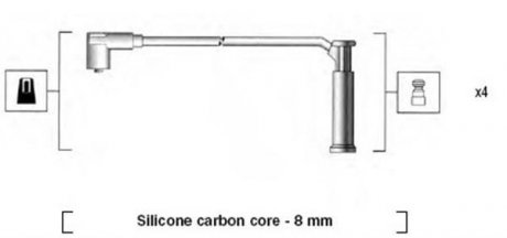 Дроти запалення, набір MAGNETI MARELLI MSK786