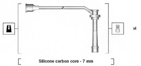 Проволока зажигания, набор MAGNETI MARELLI MSK846