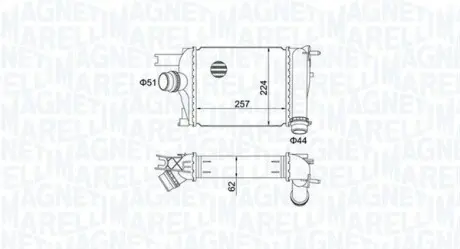 Радиатор наддува MAGNETI MARELLI MST517