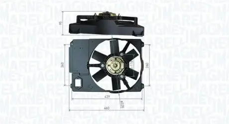 Вентилятор радиатора MAGNETI MARELLI MTC800AX