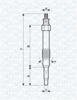 Свічка розжарювання MAGNETI MARELLI UC11A