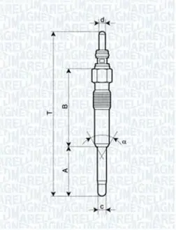 Свічка розжарювання MAGNETI MARELLI UC14A