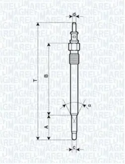 Свічка розжарювання MAGNETI MARELLI UC17A