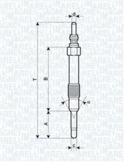Свічка розжарювання MAGNETI MARELLI UC19A