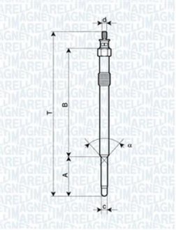 Свічка розжарювання MAGNETI MARELLI UC27A (фото 1)