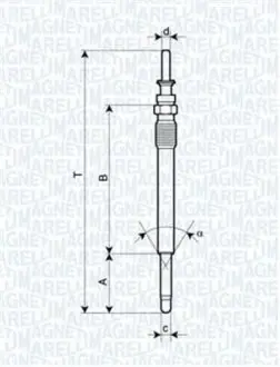 Свічка розжарювання MAGNETI MARELLI UC28A