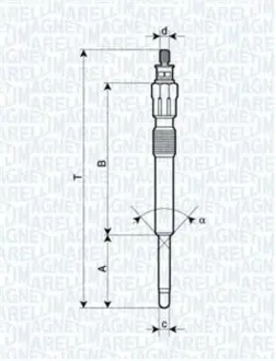 Свеча накаливания MAGNETI MARELLI UC40A