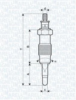 Свічка розжарювання MAGNETI MARELLI UX11A (фото 1)