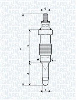 Свеча накаливания MAGNETI MARELLI UX13A