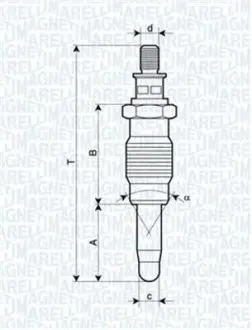 Свеча накаливания MAGNETI MARELLI UX18A