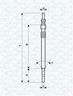 Свеча накаливания MAGNETI MARELLI UY4A