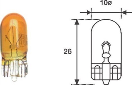 ЛАМПА - WY5W MAGNETI MARELLI WY5W12V