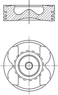 Поршень двигуна MAHLE / KNECHT 001PI00177001 (фото 1)