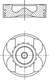 Поршень MB Sprinter OM651 2.2CDI 09- (83.50mm/+0.5) MAHLE / KNECHT 001PI00177002