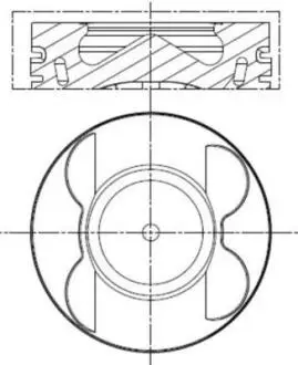 Поршень 83,5 (+0,50, для циліндра 4, 5, 6) MERCEDES G (W461), SPRINTER 3,5-T (B906), SPRINTER 3,5-T (B907), SPRINTER 3,5-T (B907, B910), SPRINTER 3-T (B906), SPRINTER 4,6-T (B906) 3.0D 06.06- MAHLE / KNECHT 001 PI 00190 002