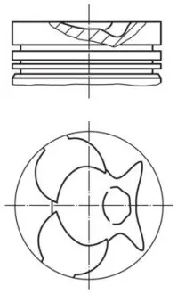 Поршень MAHLE / KNECHT 002 49 00 (фото 1)