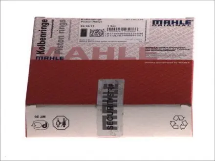Кільця поршневі Smart ForTwo (M160) 0.7 04-07 (63.5mm/STD) (1.2-1.5-2.5) MAHLE MAHLE / KNECHT 003 94 N0
