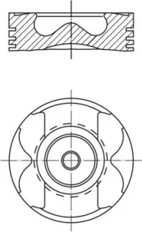 Поршень 83,26 MERCEDES C T-MODEL (S203), C T-MODEL (S204), C (W203), C (W204), CLK (A209), CLK (C209), CLS (C219), E T-MODEL (S211), E (W211), G (W463), GL (X164), GLK (X204) 3.0D 01.05-06.15 MAHLE / KNECHT 0052301
