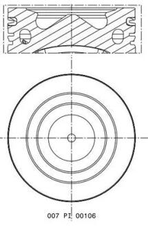 Поршень двигателя MAHLE / KNECHT 007PI00106001