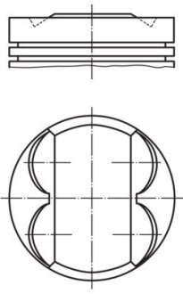 Поршень Opel Astra H/J/Insignia/Zafira 1.8 05- (81.00mm/STD) MAHLE / KNECHT 011 PI 00105 002 (фото 1)