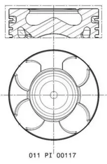 Поршень FIAT/OPEL 70.0 199B1/A13DTE/A13DTR/A13FD/Z13DTE (MAHLE) MAHLE / KNECHT 011 PI 00117 002
