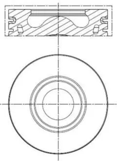 Поршень Ford Transit 07-18 2.2 TDCi (86.50mm/STD) MAHLE / KNECHT 013 PI 00136 002