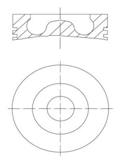 Поршень двигуна MAHLE / KNECHT 015 80 02 (фото 1)