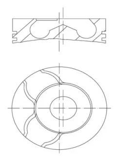 Поршень двигуна MAHLE / KNECHT 021 PI 00122 001