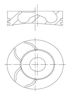 Поршень с кольцами RENAULT 76,50 K9K802 2008- (Mahle) MAHLE / KNECHT 021 PI 00122 002