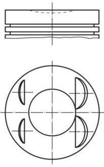 Поршень з кільцями DACIA /RENAULT/NISSAN 72,20 1.2 TCe 16V H5F 13- (MAHLE) MAHLE / KNECHT 021 PI 00127 000