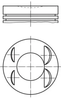 Поршень з кільцями DACIA /RENAULT/NISSAN 72,70 1.2 TCe 16V H5F 13- (MAHLE) MAHLE / KNECHT 021 PI 00127 002