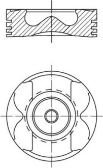 Поршень 85,25 MAHLE / KNECHT 021PI00129001 (фото 1)