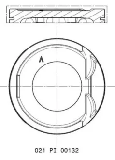 Поршень з кільцями RENAULT 80,00 1,6 16V K4M (Mahle) MAHLE / KNECHT 021 PI 00132 002