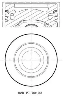 Поршень двигуна MAHLE / KNECHT 028 PI 00100 000