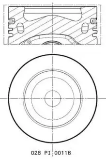 Поршень MAHLE / KNECHT 028 PI 00116 002