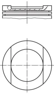 Поршень 81,25 (1-1,2-2) AUDI A3, SEAT ALTEA, ALTEA XL, LEON, TOLEDO III, SKODA OCTAVIA II, VW GOLF PLUS V, GOLF V, GOLF VI, JETTA III 1.6/1.6ALK 05.03-12.13 MAHLE / KNECHT 028PI00144001