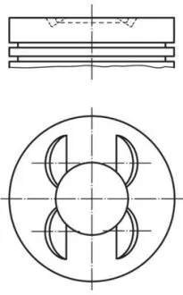 Поршень 74,51 (STD) AUDI A1, A3, SEAT LEON, LEON SC, LEON ST, TOLEDO IV, SKODA FABIA III, KODIAQ I, RAPID, SUPERB III, YETI, VW CADDY ALLTRACK, CADDY ALLTRACK/MINIVAN, CADDY IV 1.4 04.12- MAHLE / KNECHT 028PI00153000