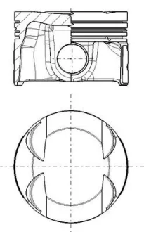 Поршень VW Caddy IV 1.4 TSI 15-20 (74.50mm/STD) MAHLE / KNECHT 028 PI 00181 000