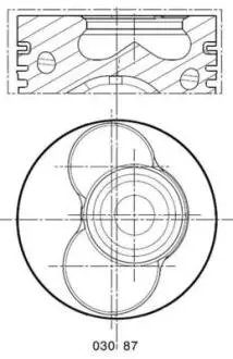 Поршень MAHLE / KNECHT 0308701