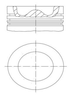 Поршень VOLVO FH12 D12A 131.0 MAHLE / KNECHT 038 43 00 (фото 1)