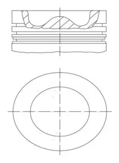 Поршень VOLVO FH12 D12A 131.0 MAHLE / KNECHT 038 43 00 (фото 1)
